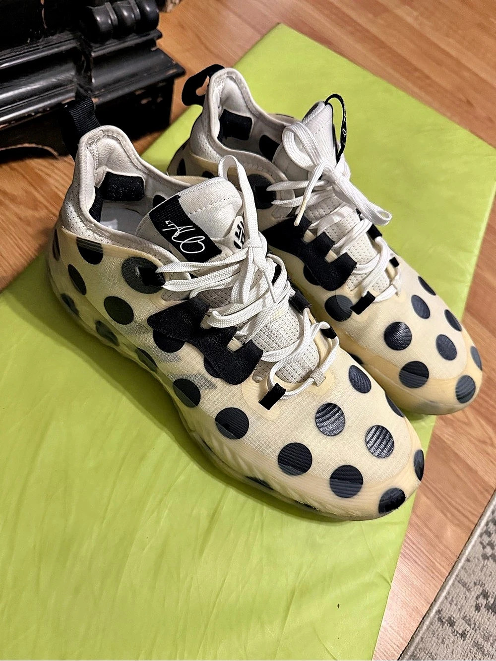 Adidas size 13 polka dot sneakers in #basketball